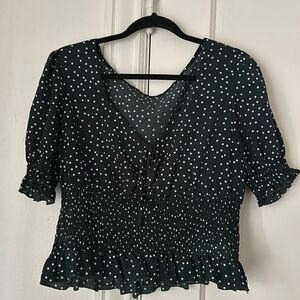 Women’s polka dot blouse